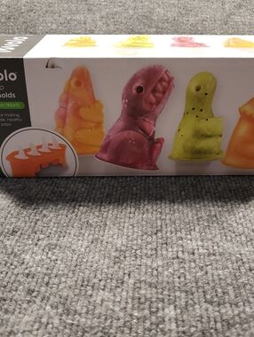Tovolo Dino Ice Pop Molds Dishwasher Safe Set of 4 NEW! NIB Dinosaur
